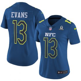 Wholesale Cheap Nike Buccaneers #13 Mike Evans Navy Women\'s Stitched NFL Limited NFC 2017 Pro Bowl Jersey