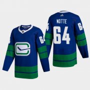 Cheap Vancouver Canucks #64 Tyler Motte Men's Adidas 2020-21 Authentic Player Alternate Stitched NHL Jersey Blue