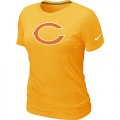 Wholesale Cheap Women's Nike Chicago Bears Logo NFL T-Shirt Yellow