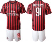 Wholesale Cheap AC Milan #91 Bertolacci Home Soccer Club Jersey