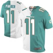 Wholesale Cheap Nike Dolphins #11 DeVante Parker Aqua Green/White Men's Stitched NFL Elite Split Jersey