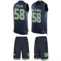 Wholesale Cheap Nike Seahawks #58 Darrell Taylor Steel Blue Team Color Men's Stitched NFL Limited Tank Top Suit Jersey