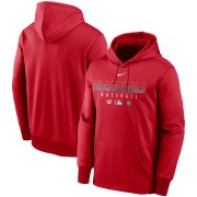Wholesale Cheap Men's Washington Nationals Nike Red Authentic Collection Therma Performance Pullover Hoodie