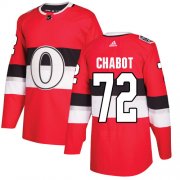Wholesale Cheap Adidas Senators #72 Thomas Chabot Red Authentic 2017 100 Classic Stitched NHL Jersey