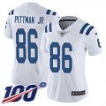 Wholesale Cheap Nike Colts #86 Michael Pittman Jr. White Women's Stitched NFL 100th Season Vapor Untouchable Limited Jersey