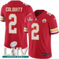 Wholesale Cheap Nike Chiefs #2 Dustin Colquitt Red Super Bowl LIV 2020 Team Color Men's Stitched NFL Vapor Untouchable Limited Jersey