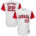 Wholesale Cheap Team Canada #22 George Kottaras White 2017 World MLB Classic Authentic Stitched MLB Jersey
