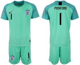 Wholesale Cheap England #1 Pickford Green Goalkeeper Soccer Country Jersey