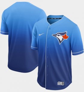 Wholesale Cheap Nike Blue Jays Blank Royal Fade Authentic Stitched MLB Jersey