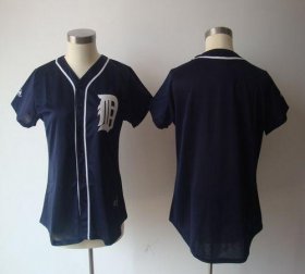 Wholesale Cheap Tigers Blank Navy Blue Women\'s Fashion Stitched MLB Jersey