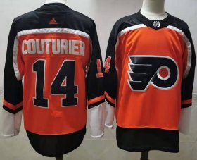 Wholesale Cheap Men\'s Philadelphia Flyers #14 Sean Couturier Orange Adidas 2020-21 Stitched NHL Jersey