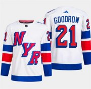 Cheap Men's New York Rangers #21 Barclay Goodrow White 2024 Stadium Series Stitched Jersey
