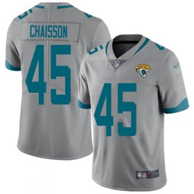 Wholesale Cheap Nike Jaguars #45 K\'Lavon Chaisson Silver Youth Stitched NFL Limited Inverted Legend Jersey