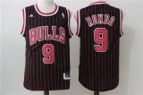 Wholesale Cheap Men's Chicago Bulls #9 Rajon Rondo Black Pinstripe Adidas Revolution 30 Swingman Stitched NBA Jersey