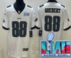 Cheap Men's Philadelphia Eagles #88 Dallas Goedert Limited White Super Bowl LVII Vapor Jersey