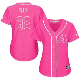 Wholesale Cheap Diamondbacks #38 Robbie Ray Pink Fashion Women\'s Stitched MLB Jersey
