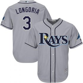 Wholesale Cheap Rays #3 Evan Longoria Grey Cool Base Stitched Youth MLB Jersey