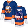 Wholesale Cheap Adidas Islanders #40 Robin Lehner Royal Blue Home Authentic USA Flag Stitched NHL Jersey