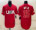 Cheap Men's USA Baseball #15 Bobby Witt Jr 2023 Red World Baseball Classic Stitched Jersey