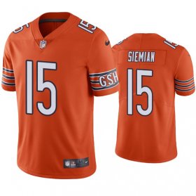 Wholesale Cheap Men\'s Chicago Bears #15 Trevor Siemian Orange Vapor untouchable Limited Stitched Jersey
