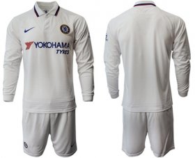 Wholesale Cheap Chelsea Blank Away Long Sleeves Soccer Club Jersey