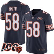 Wholesale Cheap Nike Bears #58 Roquan Smith Navy Blue Team Color Men's Stitched NFL 100th Season Vapor Limited Jersey