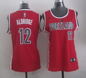 Wholesale Cheap Portland Trail Blazers #12 LaMarcus Aldridge 2014 New Red Womens Jersey