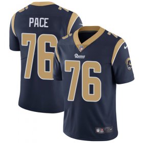 Wholesale Cheap Nike Rams #76 Orlando Pace Navy Blue Team Color Men\'s Stitched NFL Vapor Untouchable Limited Jersey
