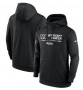 Wholesale Cheap Men's Washington Commanders 2022 Black Crucial Catch Therma Performance Pullover Hoodie