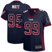 Wholesale Cheap Nike Texans #99 J.J. Watt Navy Blue Team Color Women's Stitched NFL Elite Drift Fashion Jersey