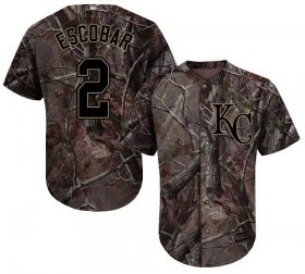 Wholesale Cheap Royals #2 Alcides Escobar Camo Realtree Collection Cool Base Stitched MLB Jersey