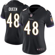 Wholesale Cheap Nike Ravens #48 Patrick Queen Black Alternate Women's Stitched NFL Vapor Untouchable Limited Jersey