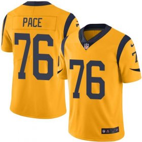 Wholesale Cheap Nike Rams #76 Orlando Pace Gold Men\'s Stitched NFL Limited Rush Jersey