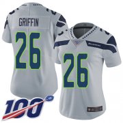 Wholesale Cheap Nike Seahawks #26 Shaquem Griffin Grey Alternate Women's Stitched NFL 100th Season Vapor Limited Jersey