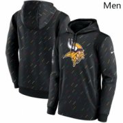 Wholesale Cheap Men Minnesota Vikings Nike Charcoal 2021 NFL Crucial Catch Therma Pullover Hoodie