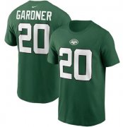 Wholesale Cheap Men's New York Jets #20 Ahmad Gardner 2022 Green Name & Number T-Shirt