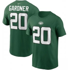 Wholesale Cheap Men\'s New York Jets #20 Ahmad Gardner 2022 Green Name & Number T-Shirt