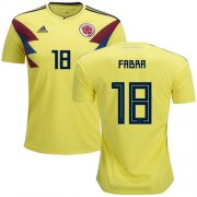 Wholesale Cheap Colombia #18 Fabra Home Soccer Country Jersey