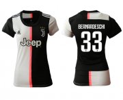 Wholesale Cheap Women's Juventus #33 Bernardeschi Home Soccer Club Jersey