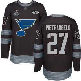 Wholesale Cheap Adidas Blues #27 Alex Pietrangelo Black 1917-2017 100th Anniversary Stanley Cup Champions Stitched NHL Jersey