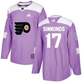 Wholesale Cheap Adidas Flyers #17 Wayne Simmonds Purple Authentic Fights Cancer Stitched Youth NHL Jersey