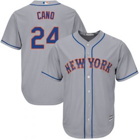 Wholesale Cheap Mets #24 Robinson Cano Grey Cool Base Stitched Youth MLB Jersey