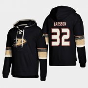 Wholesale Cheap Anaheim Ducks #32 Jacob Larsson Black adidas Lace-Up Pullover Hoodie