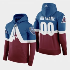 Wholesale Cheap Adidas Colorado Avalanche Custom Men\'s Burgundy 2020 Stadium Series Hoodie