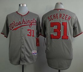 Wholesale Cheap Nationals #31 Max Scherzer Grey Cool Base Stitched MLB Jersey