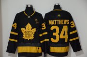 Wholesale Cheap Adidas Maple Leafs #34 Auston Matthews Black City Edition Authentic Stitched NHL Jersey