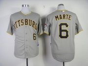 Wholesale Cheap Pirates #6 Starling Marte Grey Cool Base Stitched MLB Jersey