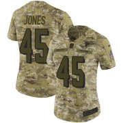 Wholesale Cheap Nike Falcons #45 Deion Jones Camo Women's Stitched NFL Limited 2018 Salute to Service Jersey