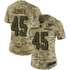Wholesale Cheap Nike Falcons #45 Deion Jones Camo Women\'s Stitched NFL Limited 2018 Salute to Service Jersey