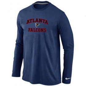 Wholesale Cheap Nike Atlanta Falcons Heart & Soul Long Sleeve T-Shirt Dark Blue